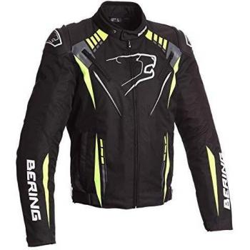 Bering - Chaqueta de moto Primo-R, color negro neón, talla 3XL