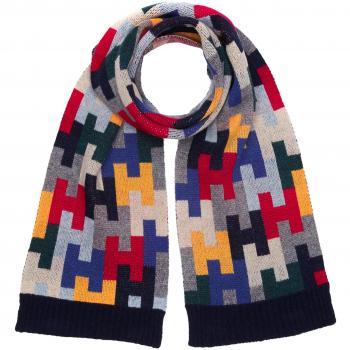 Hackett Puzzle H Scarf, Bufanda para Niños, Multicolor
