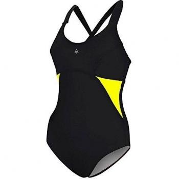 Aqua Sphere - Bañador para mujer Alaska - Negro/bright yellow, - Aplanadora