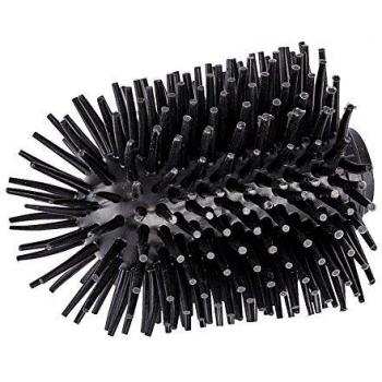 Cabezal de repuesto para escobilla de baño en silicona negra - Ø 7,5 cm