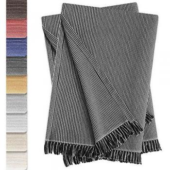 Pack de 2 Plaids Multiusos Paul 230x260 cm Negro - Fundas para Sofá y Mantas para Cama