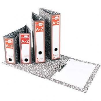 ARCHIVADOR DE PALANCA JASPEADO FOLIO SIN RANURA COLOR ROJO