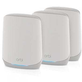 Netgear Orbi RBK763S Mesh WiFi 6 Tri-Band System - Cobertura de hasta 525 m², Velocidad de hasta 5,4 Gbps