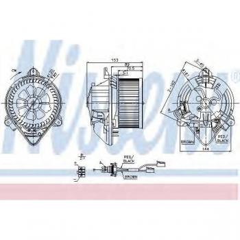 Ventilador habitáculo NISSENS 87053 - Interior blower, alta eficiencia, diseño compacto, fácil instalación, compatible con múltiples modelos de vehículos
