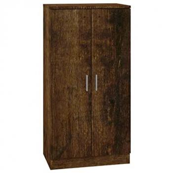 Mueble zapatero madera contrachapada roble ahumado 55x35x108 cm