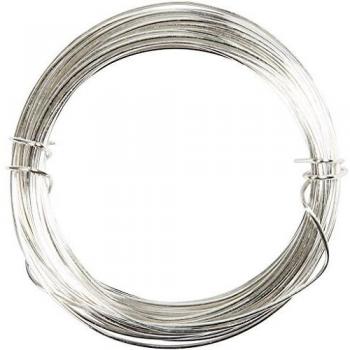 Hilo Plateado de 0,4 mm, 20 m, 1 Rollo