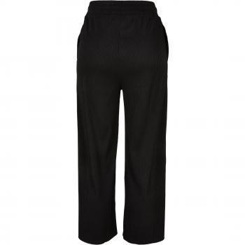 Urban Classics Women's Black Straight Leg Rib Interlock Culotte Pants