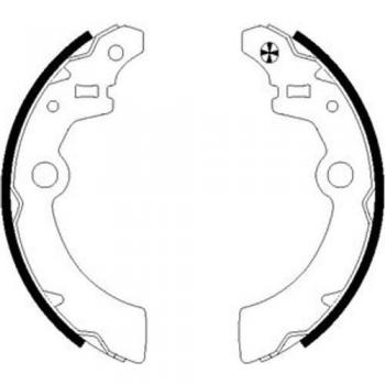 Juego de zapatas de frenos HELLA 8DB 355 002-501 para Chevrolet, Mazda y Suzuki