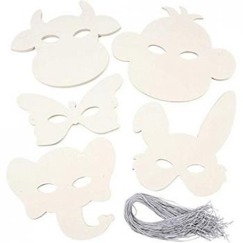 Mascarillas Animales, H: 13-24 cm, 100 asstd, 230 g