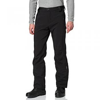 CMP Comfort Fit Softshell Long Pants for Men and Women - Black