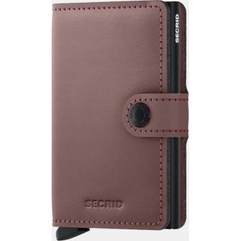 MINIWALLET MATTE SECRID - Cartera antirrobo de piel en nude con protección RFID