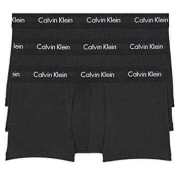 Calvin Klein Men's Cotton Stretch 3-Pack Low Rise Trunk - Black - Large