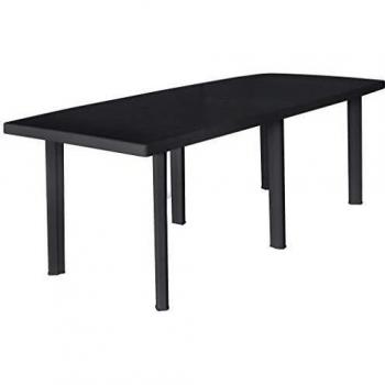 Anthracite Plastic Garden Table 216x90x72 cm