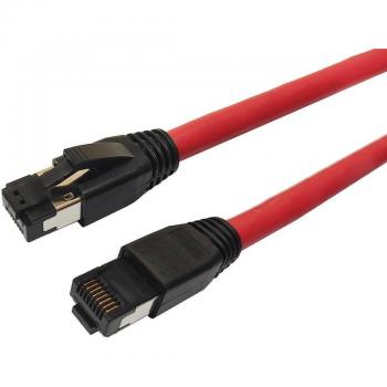 Microconnect MC-SFTP80025R Cable de Red Cat8.1 S/FTP 0.25m Rojo
