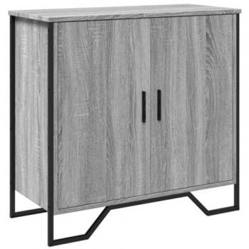 Aparador de madera de ingeniería gris Sonoma 78x35,5x74,5 cm, Armario, Armario de Almacenamiento, Armario Auxiliar, Armario aparador, Armario Alto