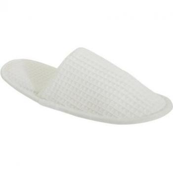 Pantuflas Waffle Mule TC066 para mujer de Towel City, puntera cerrada, unisex