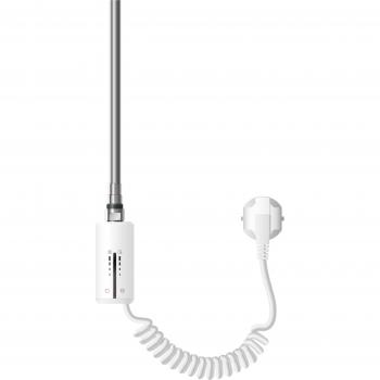 Elemento Calefactor Eléctrico de 1200W para Radiadores de Baño, Acero Inoxidable Blanco, con Termostato, Control de Temperatura y Temporizador