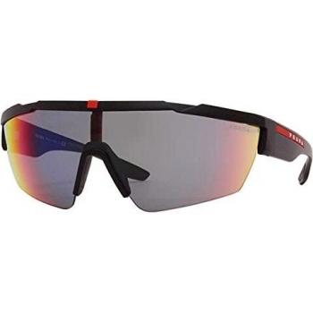 Prada Linea Rossa PS03XS DG008F Black Matte Large Mirror Sunglasses