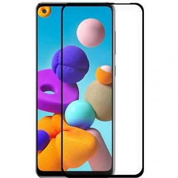 Protector de Pantalla Cristal Templado Full 3D Negro para Samsung Galaxy A21s