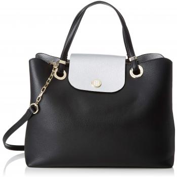 Tommy Hilfiger - My Satchel, Bolsos bandolera Mujer, Negro