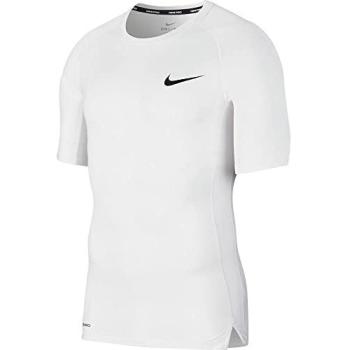 NIKE M NP Top SS Tight Camiseta de Manga Corta, Hombre, White/Black