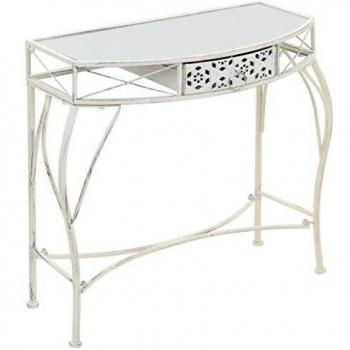 vidaXL Mesa Auxiliar Estilo Francés 82x39x76 cm Blanca Mesilla Mesita Mueble