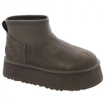 UGG Women's Classic Mini Dipper Boots - Brown, Size 11 US, Gray, Size 8 UK, Thundercloud (Brown), Size W8, Thundercloud (Suede/Neoprene/Recycled Materials/Polyester), Size