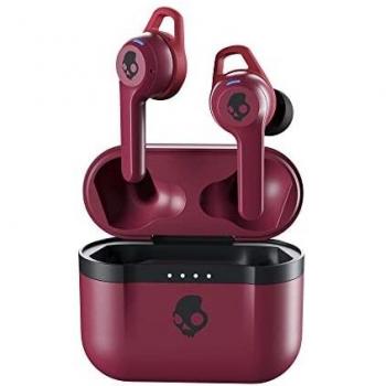 Auriculares Totalmente Inalámbricos Indy EVO de Skullcandy con Bluetooth, Micrófono, Resistentes al Sudor, al Agua y a la Suciedad y hasta 30 Horas de Autonomía Total - Rojo Oscuro