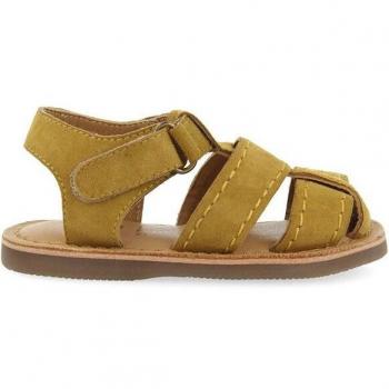 Sandalias de piel tipo cangrejera para niño