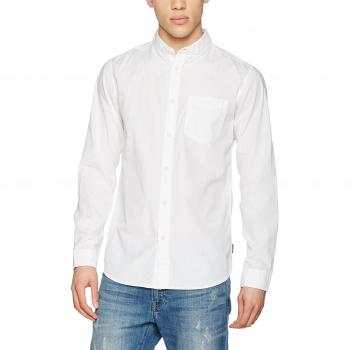 JACK & JONES Jorfriso Shirt Ls, Camisa para Hombre, Blanco