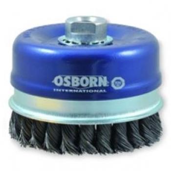 Osborn 0002608185 - Cepillo taza acero de alambre trenzado con tuerca M14 y filamento Ø 0.80 mm