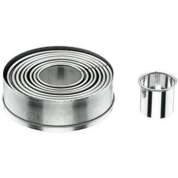 Lacor - 68069 - Caja 9 Cortapastas Redondos Lisos Inox.