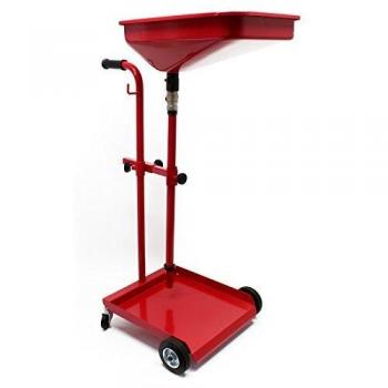 Carro recogedor de aceite usado móvil 360° regulable en altura 120 cm a 175 cm escurridor