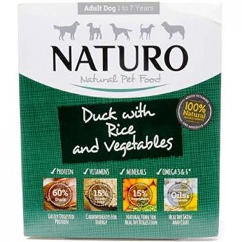 Naturo Pato y Arroz con Verduras Adulto Perro Alimento 7 Cajas de 400 g