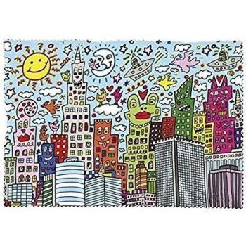 Fridolin 18917 Rizzi Mon New York City gamuza de limpieza para gafas Micro fibra/muselina 18 x 12,5 x 1 cm), multicolor