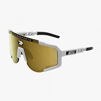 Gafas Deportivas Scicon Aeroscope Blanco Multiespejado Oro y Bronce