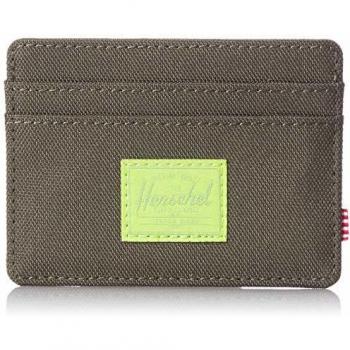 Herschel RFID Wallet Charlie Dark Olive/Lime Green