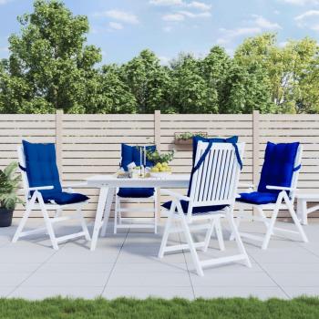 Cojines para silla respaldo alto 4 uds tela Oxford colores variados (gris, beige, verde, azul klein) - Cojín decorativo de asiento para muebles de salón