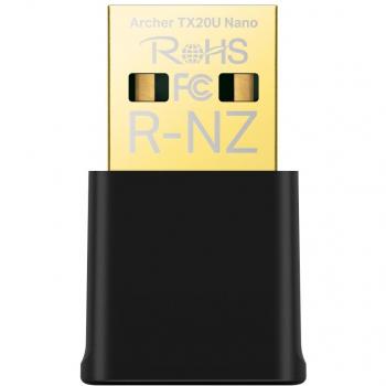 TP-Link Archer TX20U Nano Adaptador USB WiFi 1800 Mbit/s Dual Band, Tecnología Wi-Fi 6, Compatible con Windows y Mac, Antena de alto rendimiento, Diseño compacto