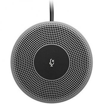 Logitech Expansion Mic for MeetUp, Plug-and-Play, Indicator Lights, Microphone Type Mono, Wideband, Noise Canceling, PC/Mac/Laptop/Macbook/Tablet - Black