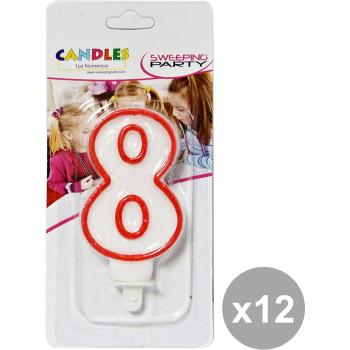 Set 12 Candelina N°8 ART.3181 Feste e occasioni