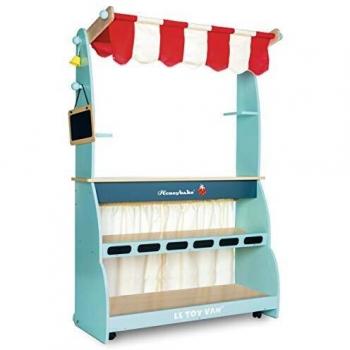 Le Toy Van - Tienda y Cafetería - Colección Honeybake | Juego imaginativo | Mercado reversible con ruedas | A partir de +3 años