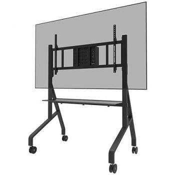 Carro para TV Neomounts FL50-575BL1 - Soporte móvil robusto - Pantallas de 65 a 110 - Altura ajustable - Capacidad hasta 125 kg - Color negro