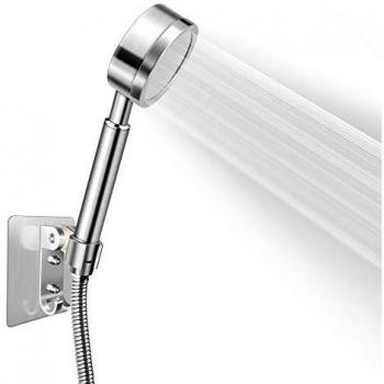 Olliwon Alcachofa de Ducha Alta presión con 1.5m Manguera de Ducha & Soporte de Ducha Ajustable, Acero Inoxidable Cabezal de Ducha Ahorro de Agua Ducha de Mano