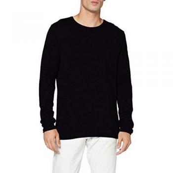 SELECTED HOMME Slhrocky Crew Neck B Noos, suéter para Hombre, Negro Black, Medium