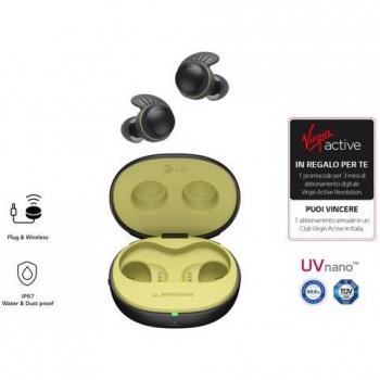 Auriculares LG TONE Free TF8 True Wireless Estéreo (TWS) Bluetooth IP67 con Cancelación Activa de Ruido y Audio Meridian - Negro/Lima