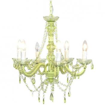 Lámpara de Techo DKD Home Decor Metal Verde Acrílico 25 W (51 x 51 x 100 cm)