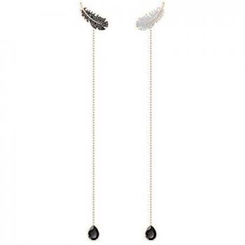 Pendientes de Pluma Swarovski para Mujer Negros 5495373 Caja (Color Aleatorio)