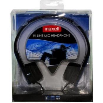 Maxell HP MIC - Auriculares de diadema cerrados, negro