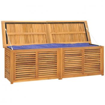 Caja de almacenamiento para jardín y bolsa 175 x 50 x 53 cm madera maciza de teca